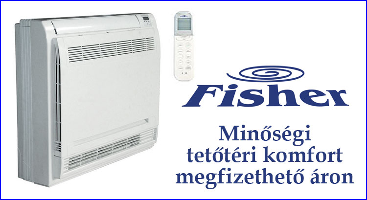 Fisher padlóra állítható oldalfali klíma - minőségi tetőtéri komfort, megfizethető áron